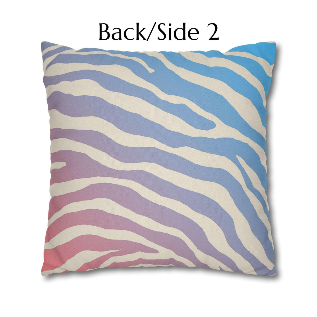 Zebra Stripe Pillow Cover: Cotton Candy Ombre, Pastel Decor