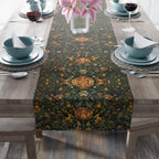 William Morris Botanical Table Runner: Golden Ochre Floral Tapestry