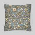 Gold Floral Damask Pillow Cover: Elegant Euro Sham Sizes