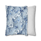 Elegant Blue & White Chinoiserie Cherry Blossom Pillow Cover | Asian-Inspired Floral Home Decor