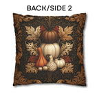 William Morris Inspired Fall Pillow Cover:  Copper, Burnt Orange, Caramel on Dark Brown