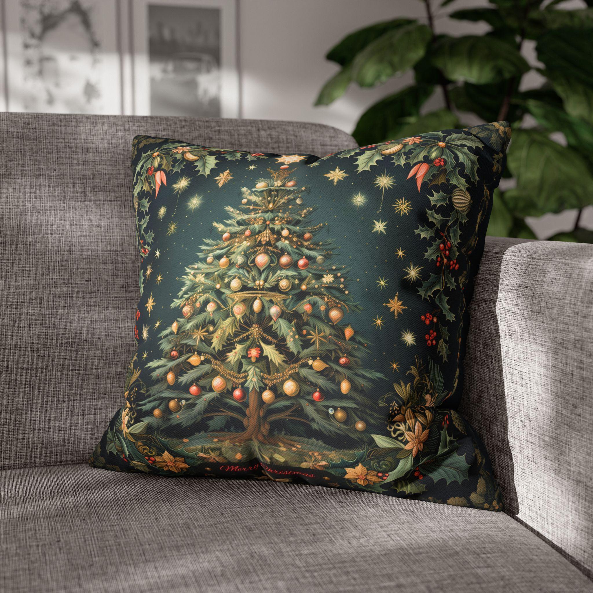 William Morris Christmas Pillow Cover: Botanical Tree, Vintage Style