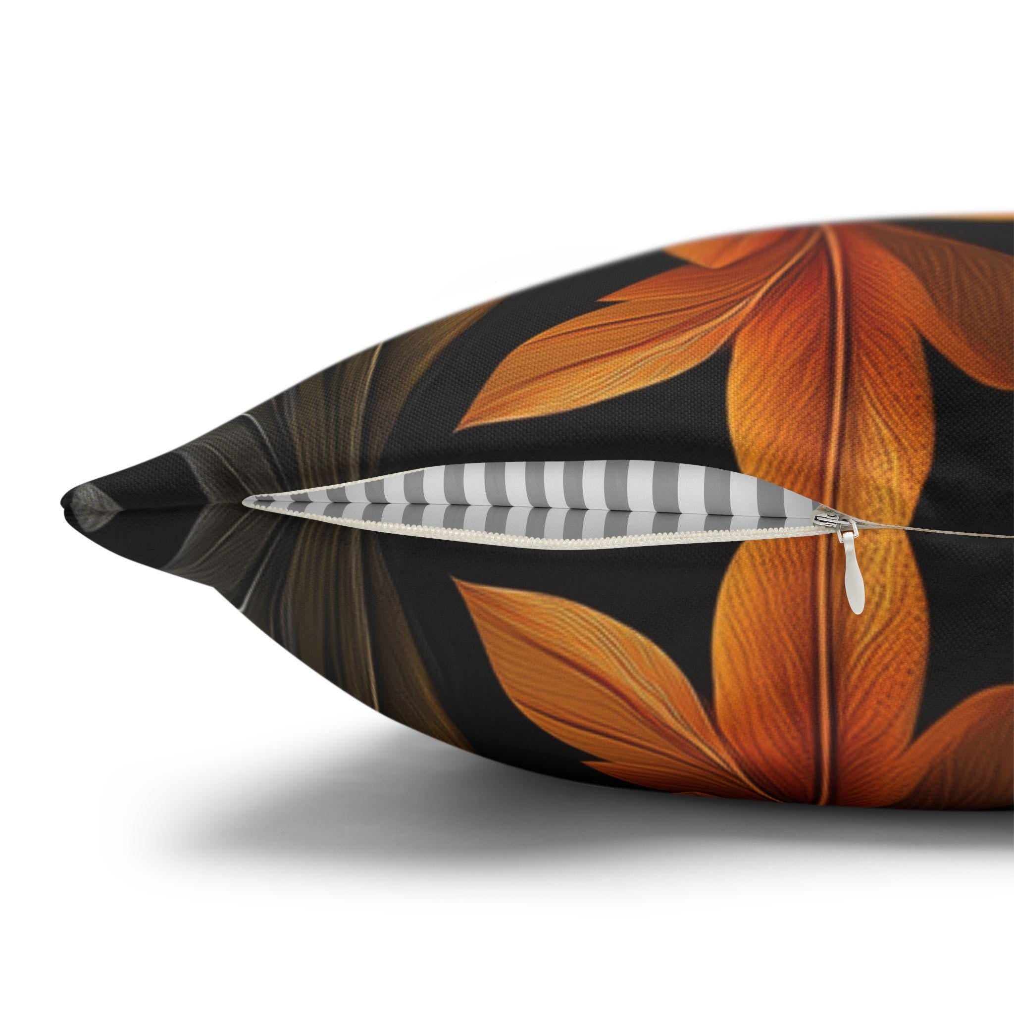 William Morris Inspired Pillow Cover: Black Autumn Leaves Tapestry Cushion