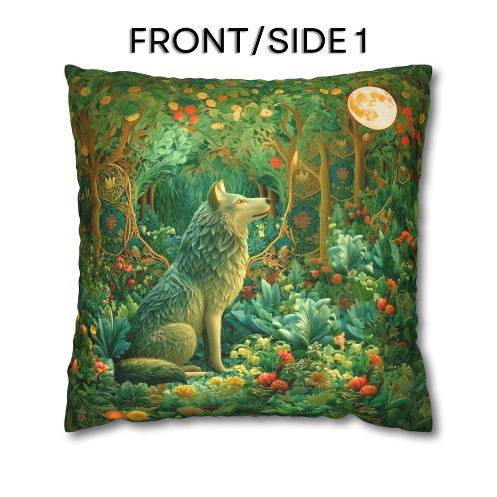 Mystical Wolf Moon Decorative Pillow