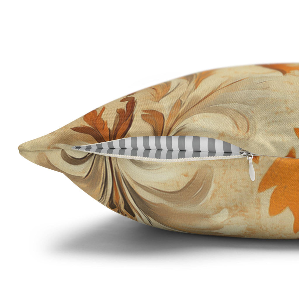 Autumn Damask Pillow Cover, Elegant Floral Design, Fall Home Decor
