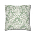 Damask Muted Green Pillow Cover, Elegant Square Cushion Cover