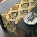 French Farmhouse Damask Table Runner: Elegant Dining Decor