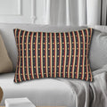 Farmhouse Patriotic Lumbar Pillow: Primitive Americana Stripe Decor