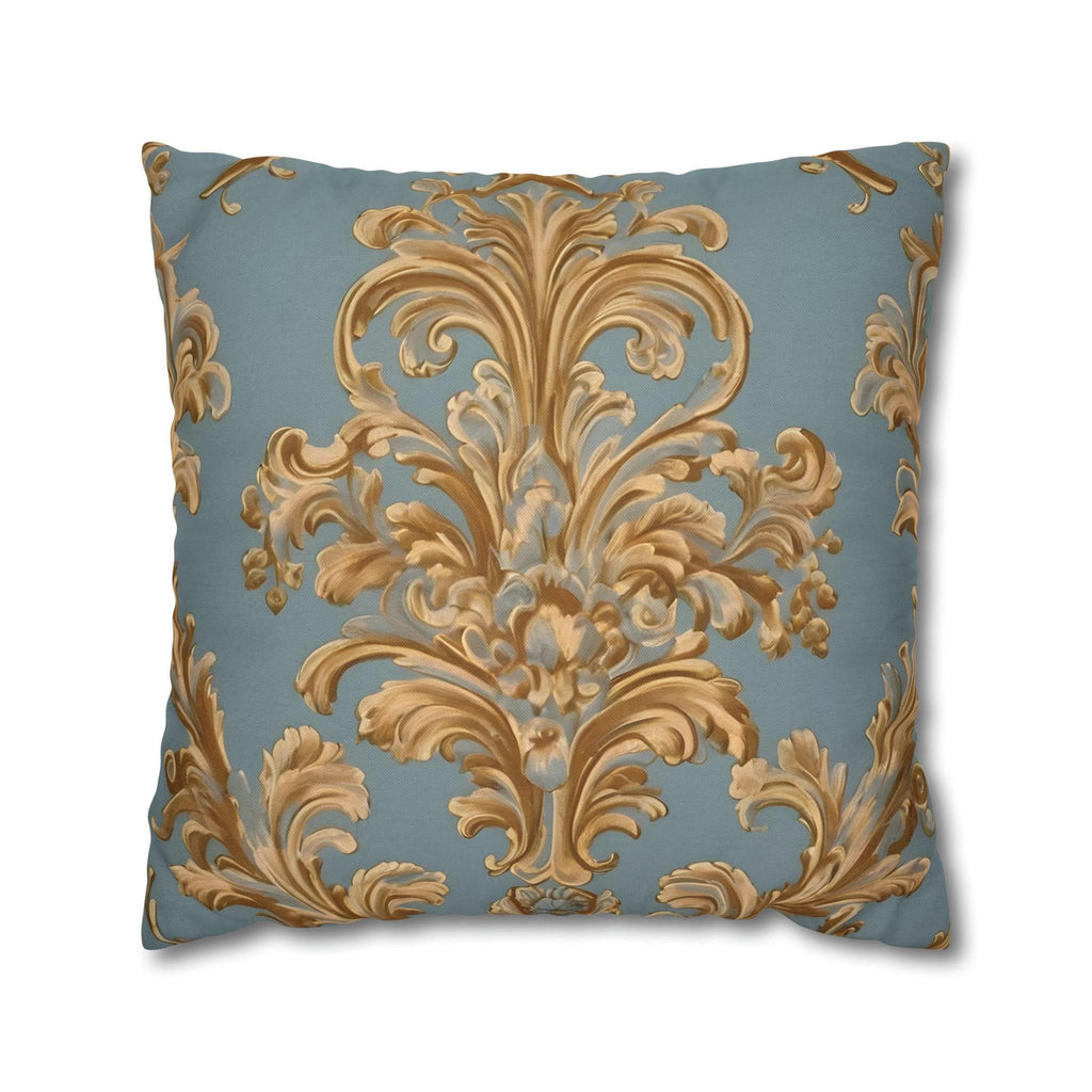 Rococo Accent Pillow Cover: Ornate Gold Leaves (14x14 to 20x20 inches)