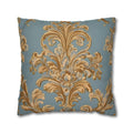 Rococo Accent Pillow Cover: Ornate Gold Leaves (14x14 to 20x20 inches)