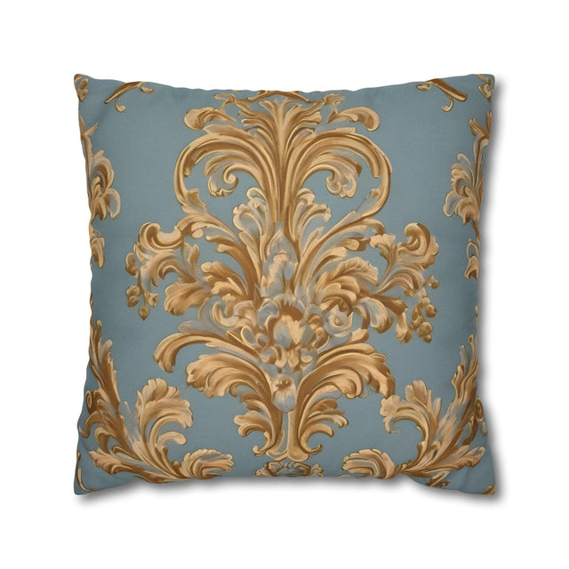 Rococo Accent Pillow Cover: Ornate Gold Leaves (14x14 to 20x20 inches)