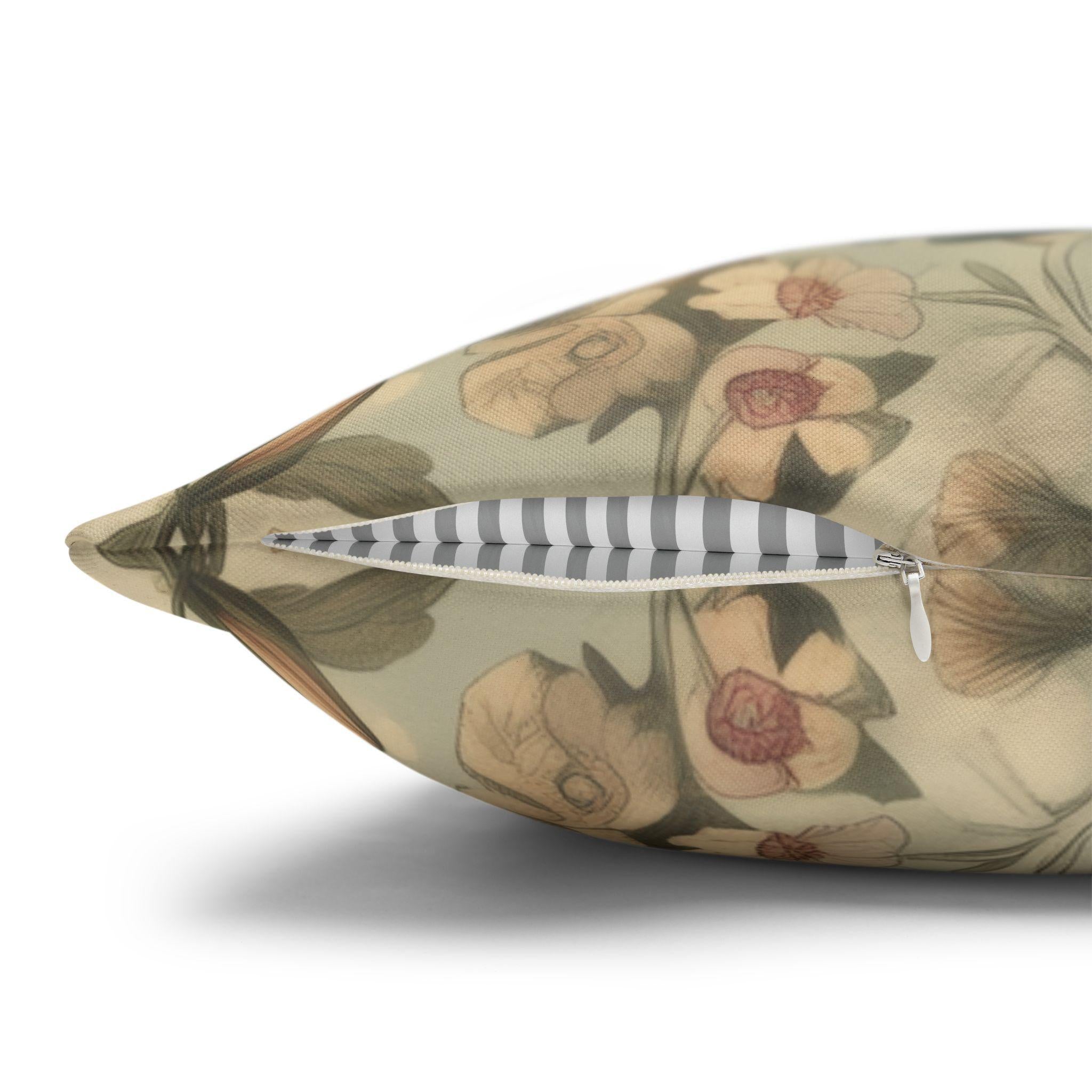 Botanical Hummingbird Tapestry Pillowcase: William Morris Inspired Arts & Crafts Floral Bird Cushion Cover