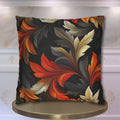 William Morris Inspired Pillow Cover: Black Autumn Leaves Tapestry Cushion