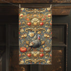 William Morris Wild Turkey Hand Towel: Autumn Harvest Thanksgiving Decor