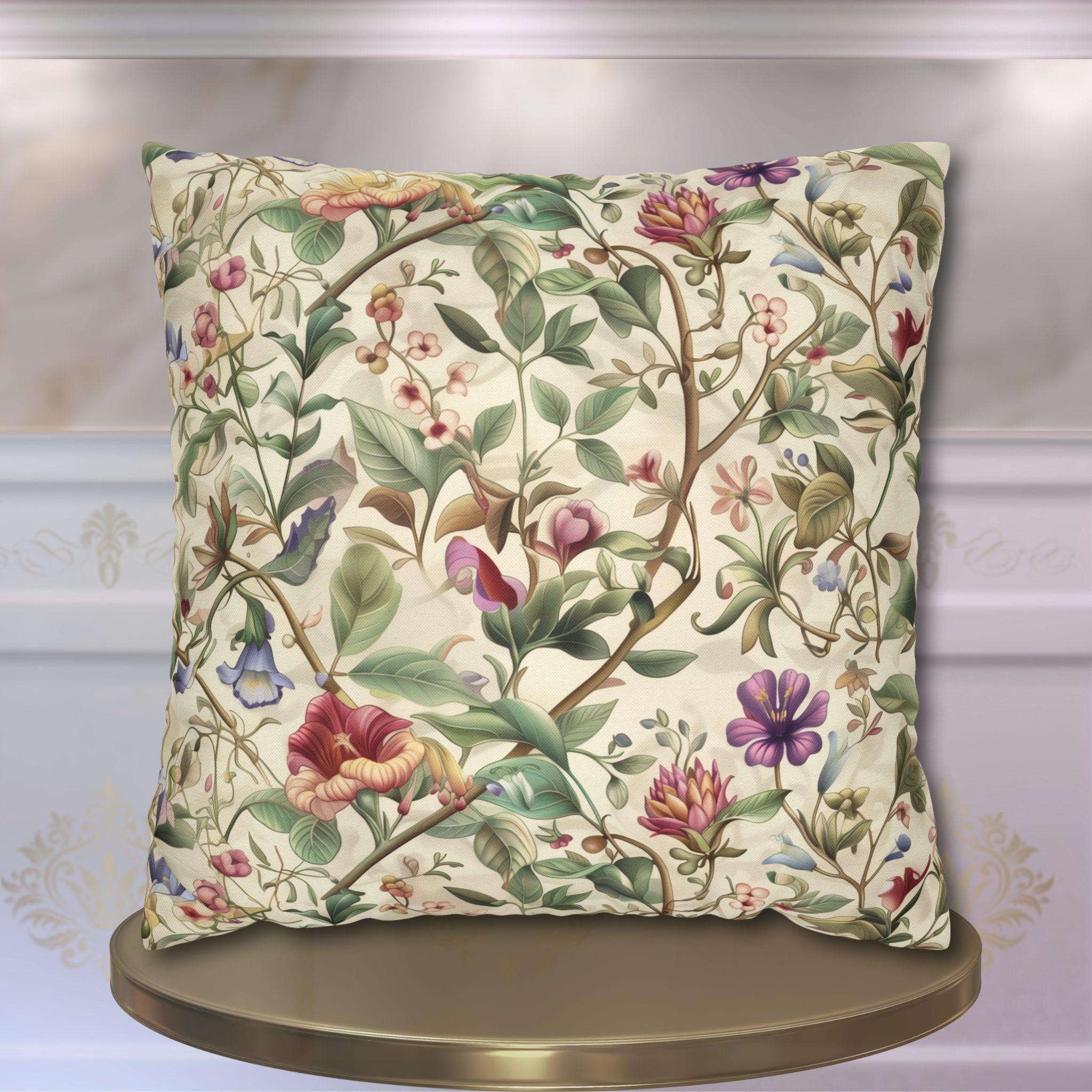 William Morris Botanical Pillow Cover: Vintage Floral Arts & Crafts Decor