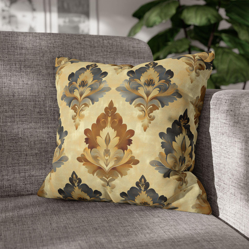 French Farmhouse Damask Pillow Cover: Elegant Home Decor