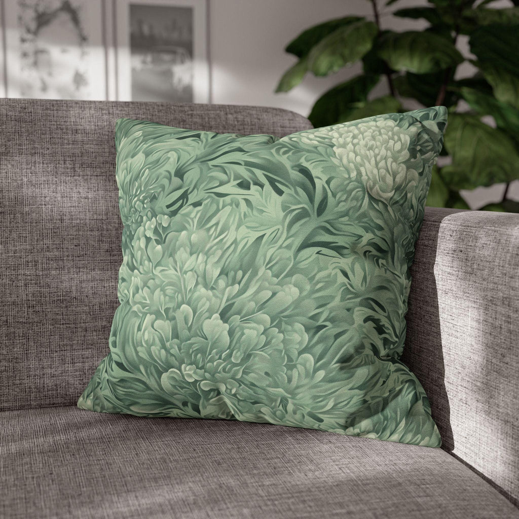 William Morris Inspired Pillow Cover: Modern Sage Marigold Botanical