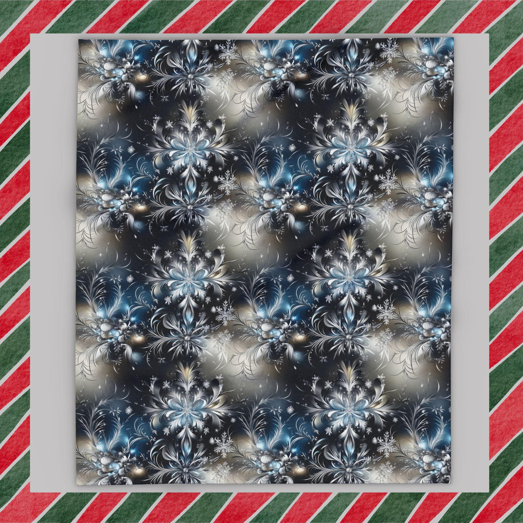 Winter Snowflake Fleece Blanket: Holiday Home Decor Throw