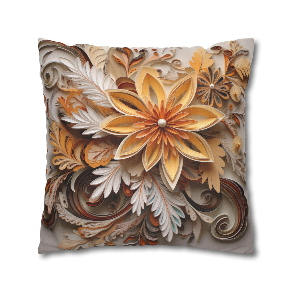 Autumn Chrysanthemum Pillow Cover, Fall Floral Accent Cushion