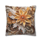 Autumn Chrysanthemum Pillow Cover, Fall Floral Accent Cushion