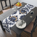 Floral French Country Table Runner: Blue Camel Farmhouse Decor