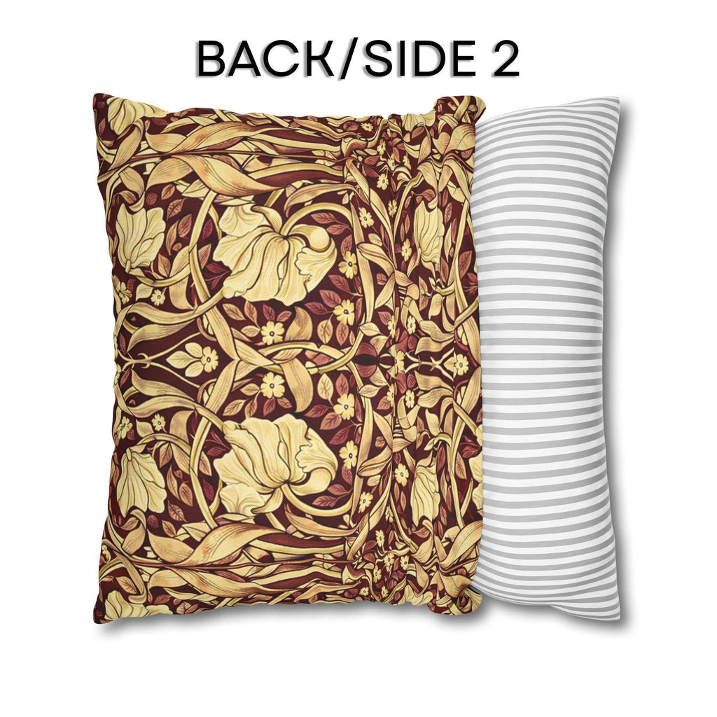 William Morris Pillow Cover: Burgundy Champagne Vintage Pimpernel Reconstructed