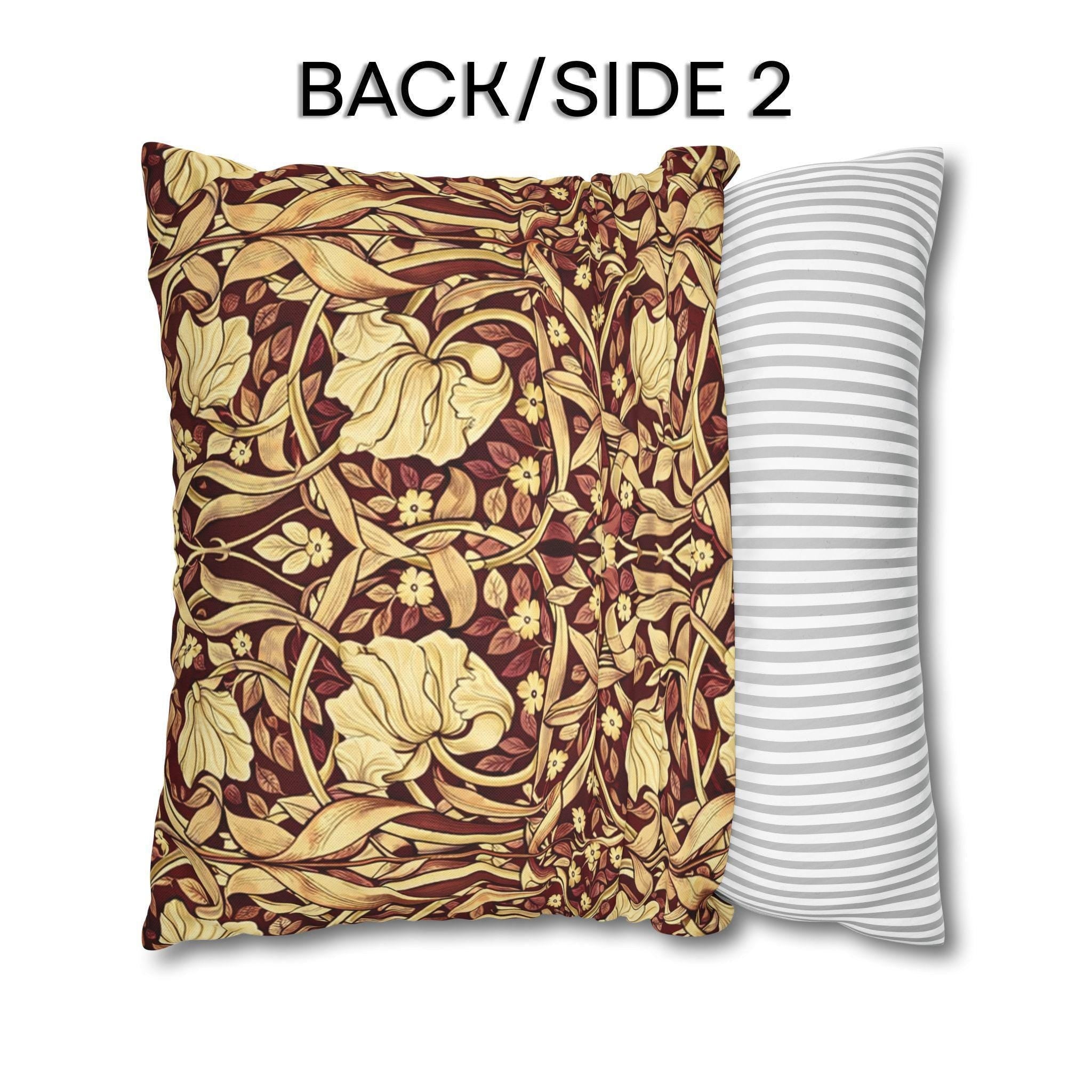 William Morris Pillow Cover: Burgundy Champagne Vintage Pimpernel Reconstructed