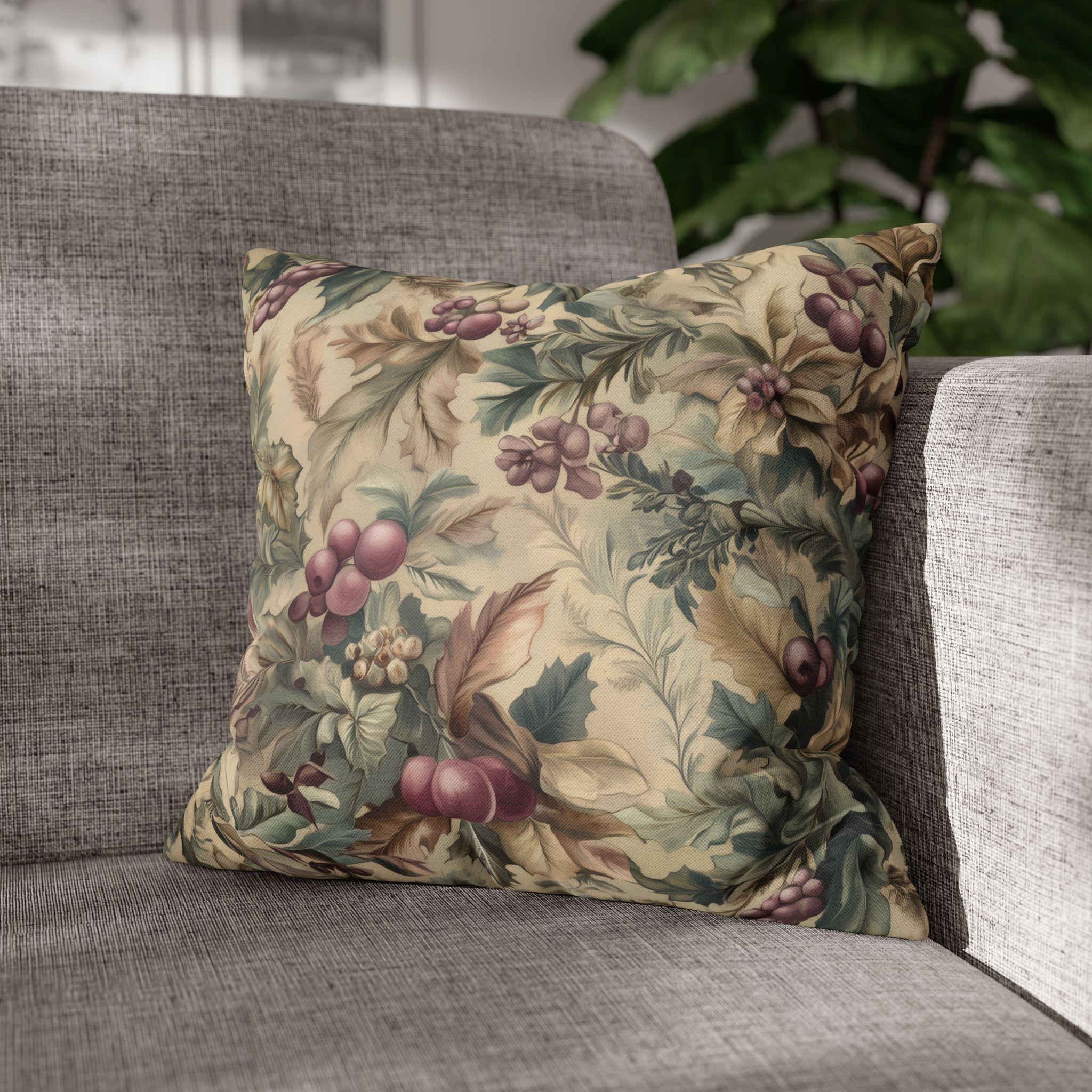 William Morris Christmas Pillow Cover: Holly Berry Arts & Crafts Style