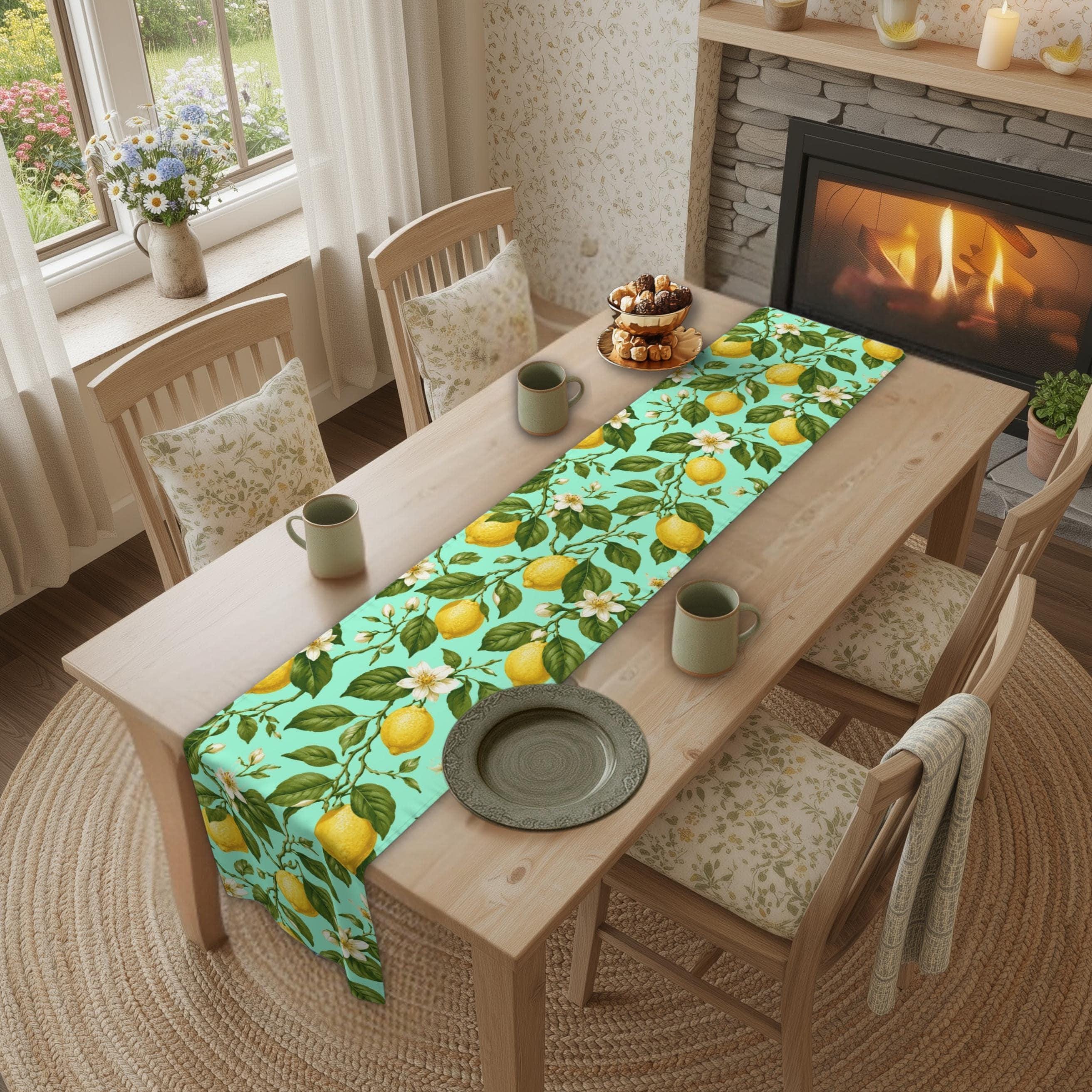 Lemon Table Runner Collection: 7 Citrus and Stripe Variations