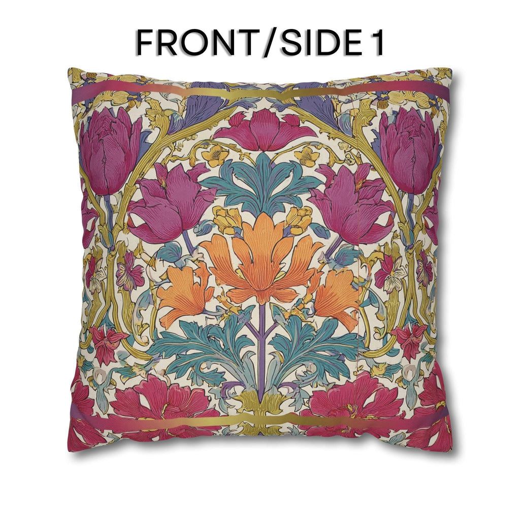 William Morris Style Hyacinth Pillow Cover: John Henry Dearle Inspired Floral