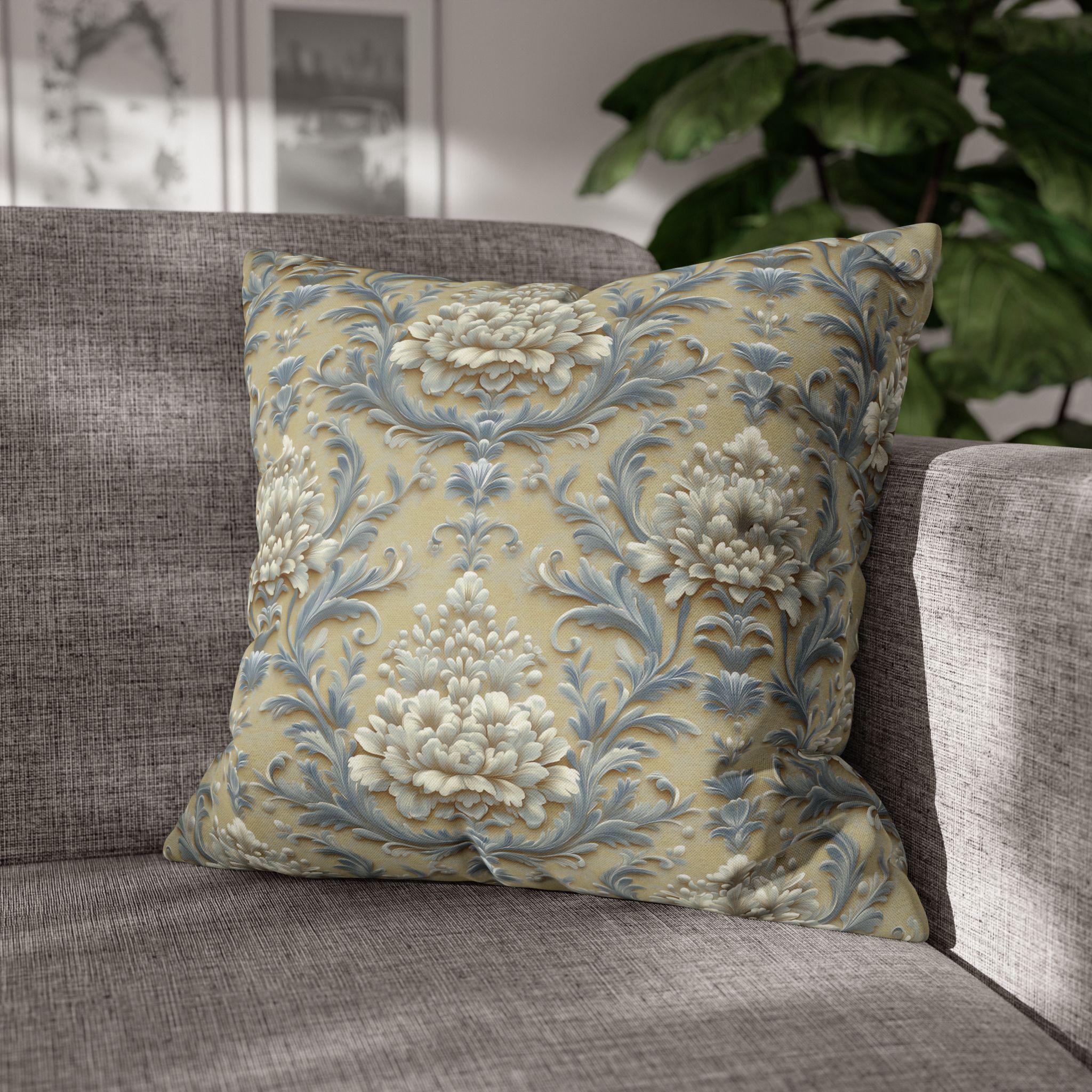 Luxurious Damask Floral Pillowcase: Elegant Throw Cover for Classic Living Room & Bedroom Decor