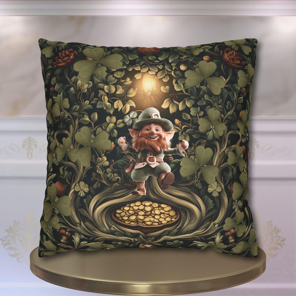 Botanical Shamrock Pillowcase - William Morris Inspired St Patrick's Decor