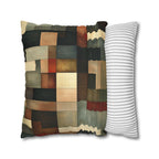 Geometric Abstract Pillowcase: Earthy Muted Tones, Modern Rustic Decor, Hand-painted Effect