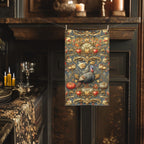 William Morris Wild Turkey Hand Towel: Autumn Harvest Thanksgiving Decor