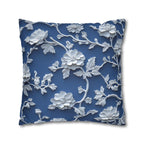 Blue & White Chinoiserie Pillow Cover: Floral Home Decor