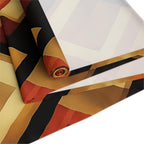 Abstract Geometric Table Runner | Warm Earthy Modern Rectangles