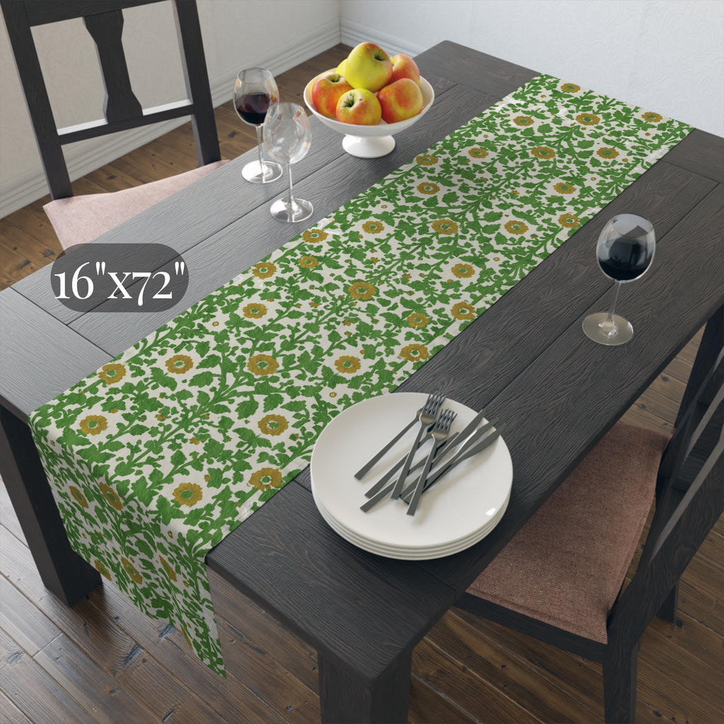 Elegant William Morris Arts and Crafts Floral Table Runner: 7 Colorway Choices