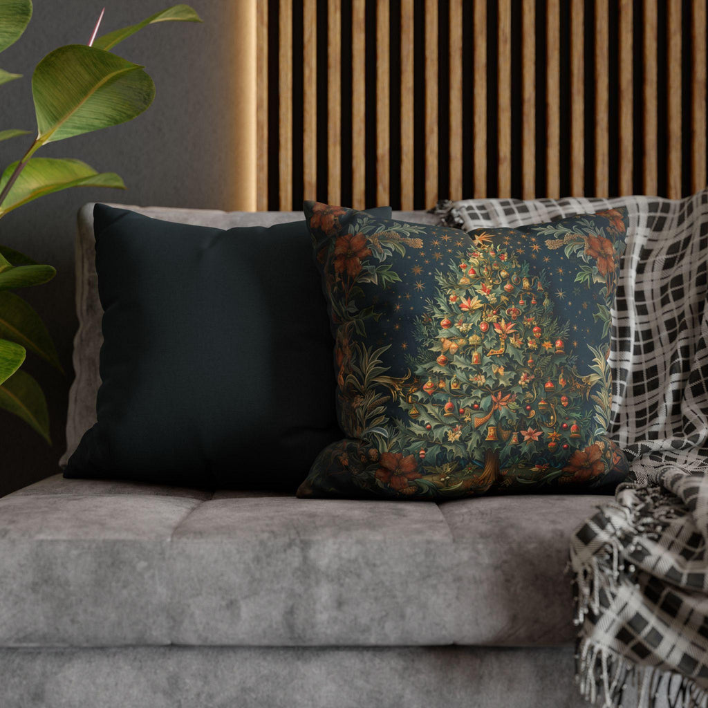 William Morris Christmas Tree Pillow Cover: Elegant Holiday Decor