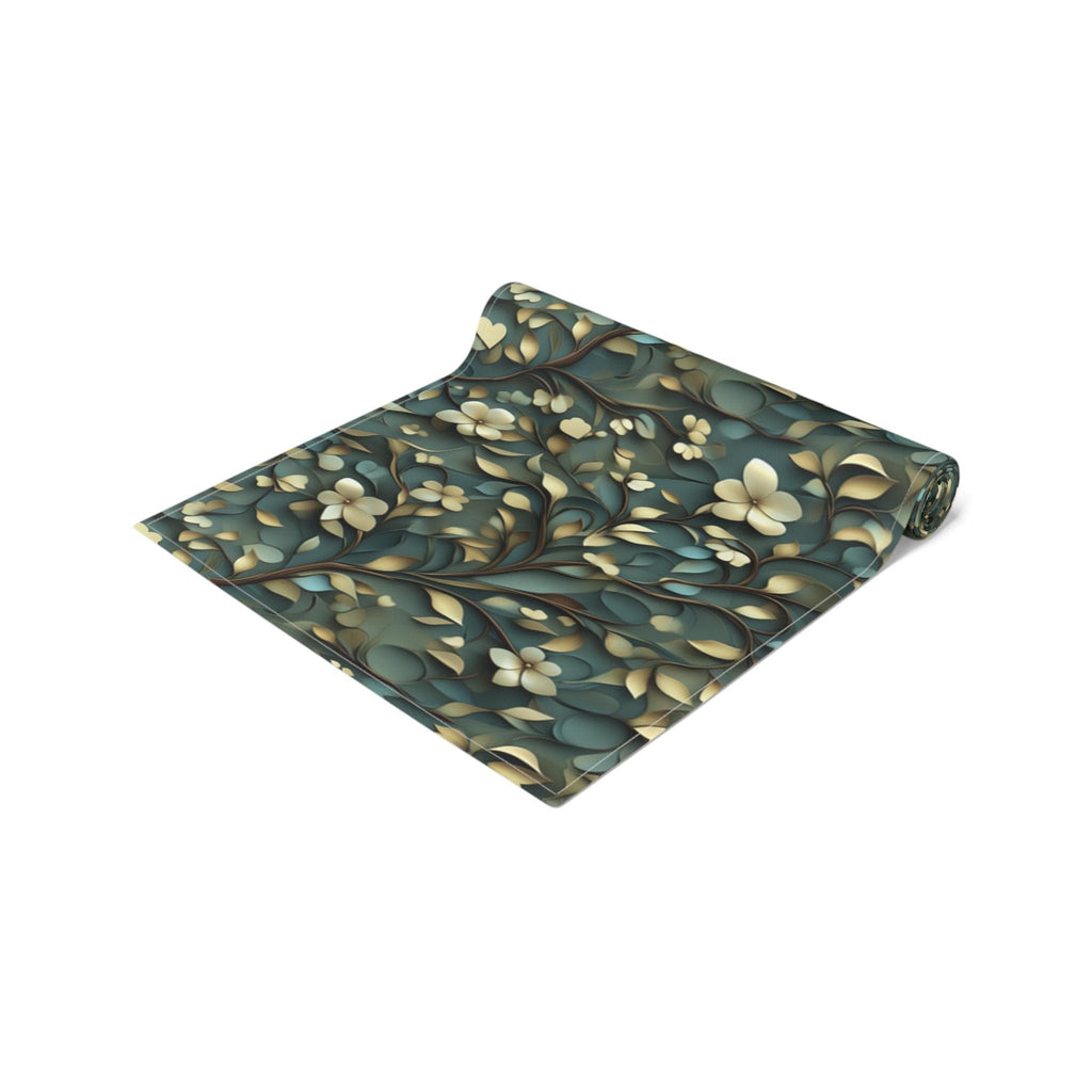 Luxurious William Morris Botanical Table Runner - Elegant Cotton Poly Fabric for Sophisticated Dining Decor