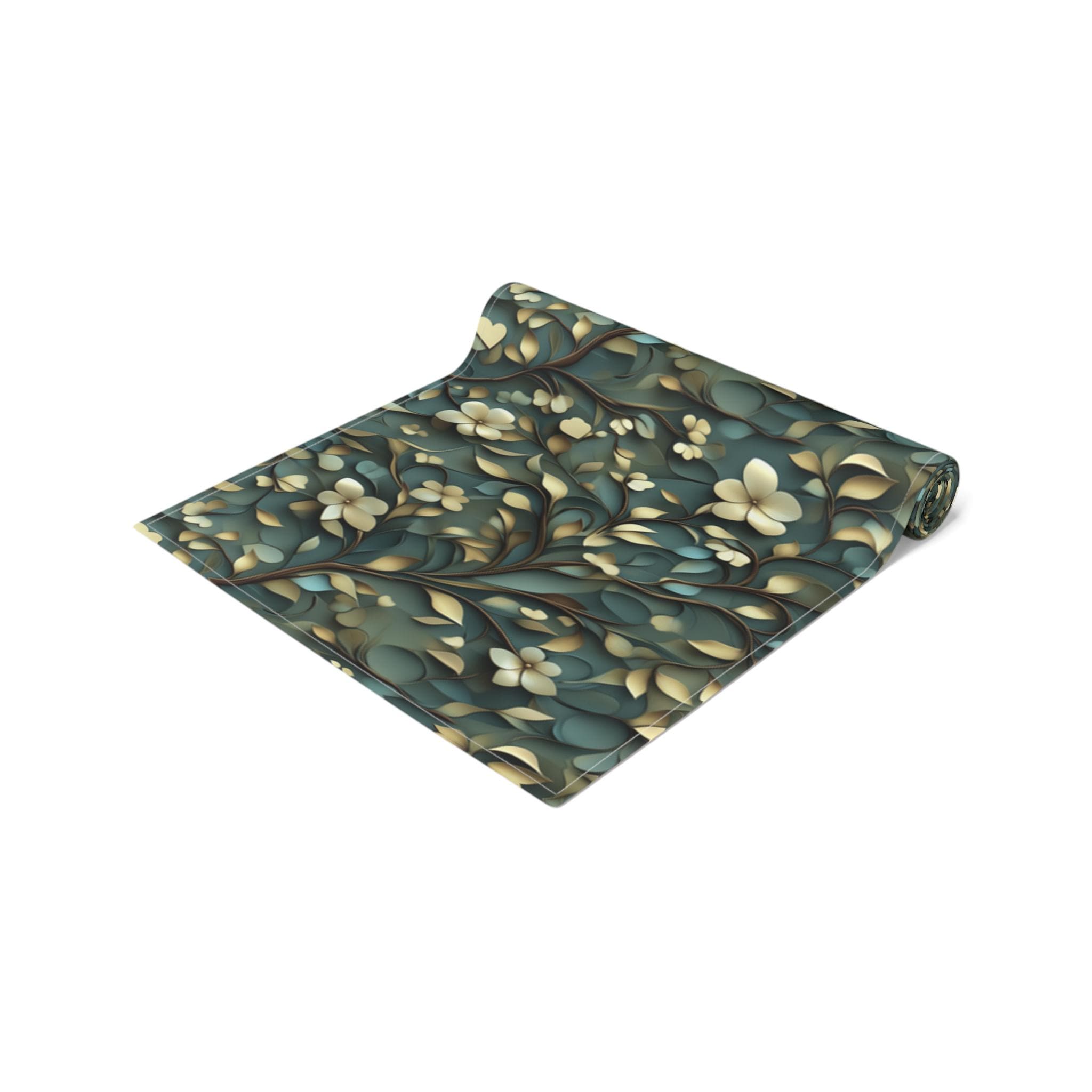 Luxurious William Morris Botanical Table Runner - Elegant Cotton Poly Fabric for Sophisticated Dining Decor
