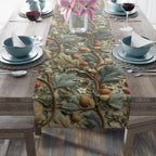 Autumn Table Runner: William Morris Inspired Botanical Vines Tapestry