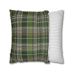 Classic Green Plaid Christmas Pillow Cover: Cozy Holiday Accent for Sofa or Bed