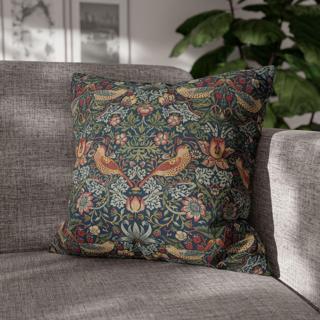 Strawberry Thief Heritage Pillow Cover: William Morris Classic Reimagined