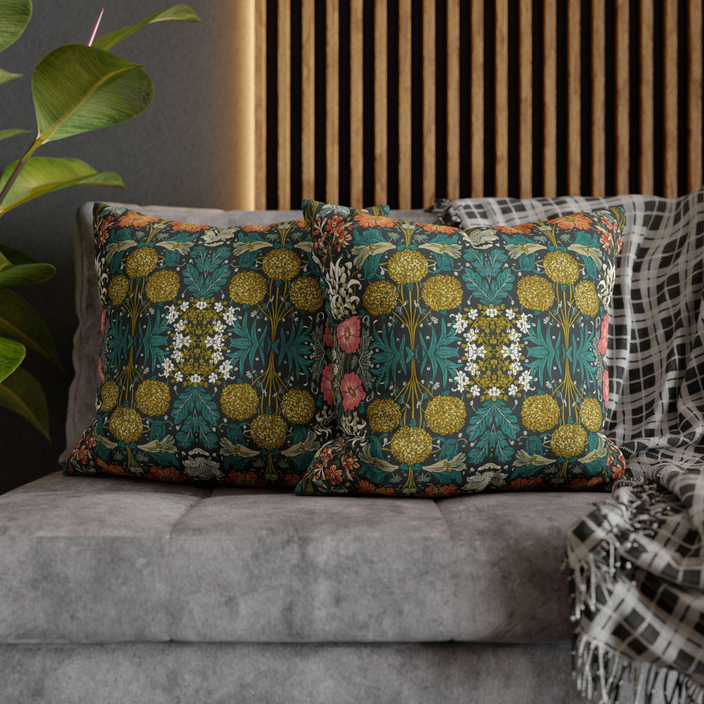 William Morris Style Hyacinth Pillow Cover: John Henry Dearle Inspired Botanical Floral