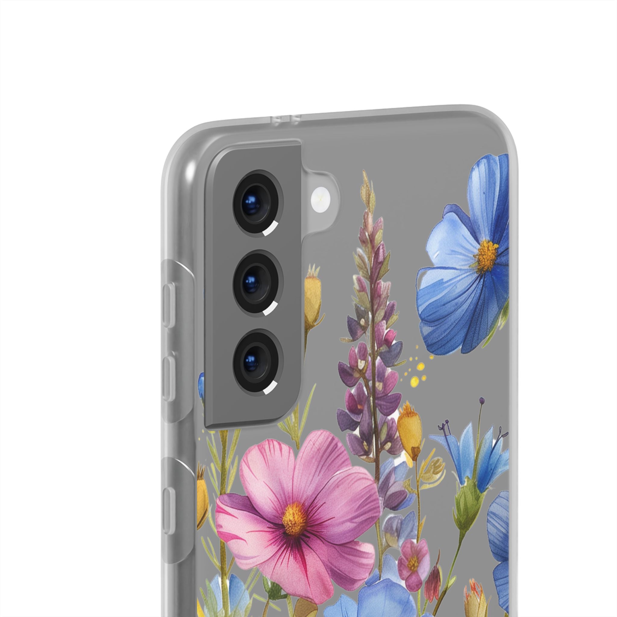 Floral Phone Case: Slim Matte TPU Cover, Wildflower Garden