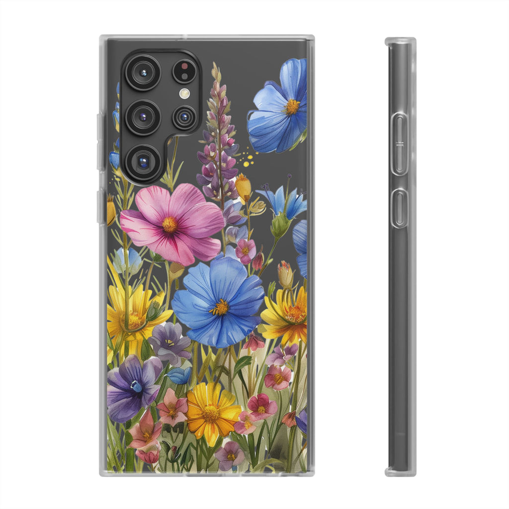 Floral Phone Case: Slim Matte TPU Cover, Wildflower Garden
