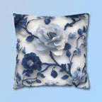 Chinoiserie Pillow Cover | Blue & White Peonies and Camellias | Elegant Home Decor Gift for Home