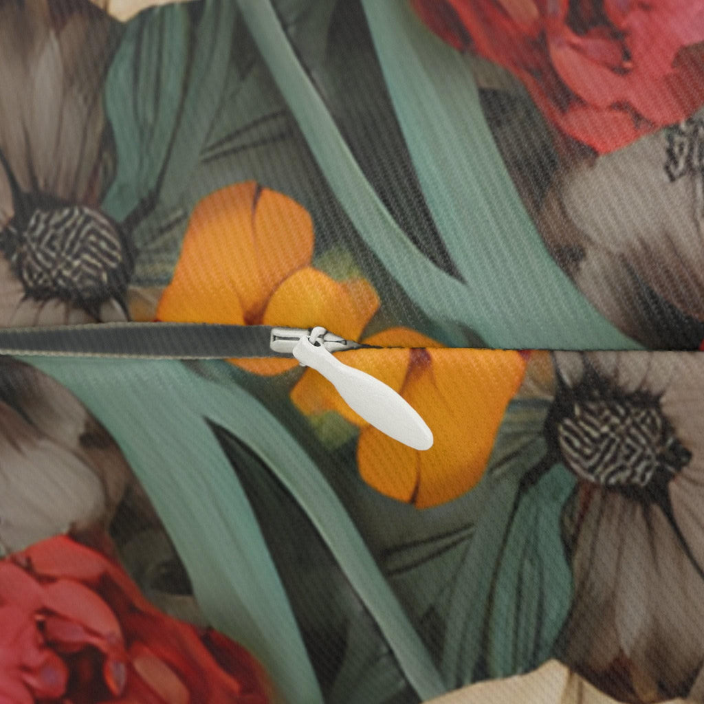 Fall Wildflower Lumbar Pillow: Vintage Boho Style Throw Pillow (20 x 14 inch)