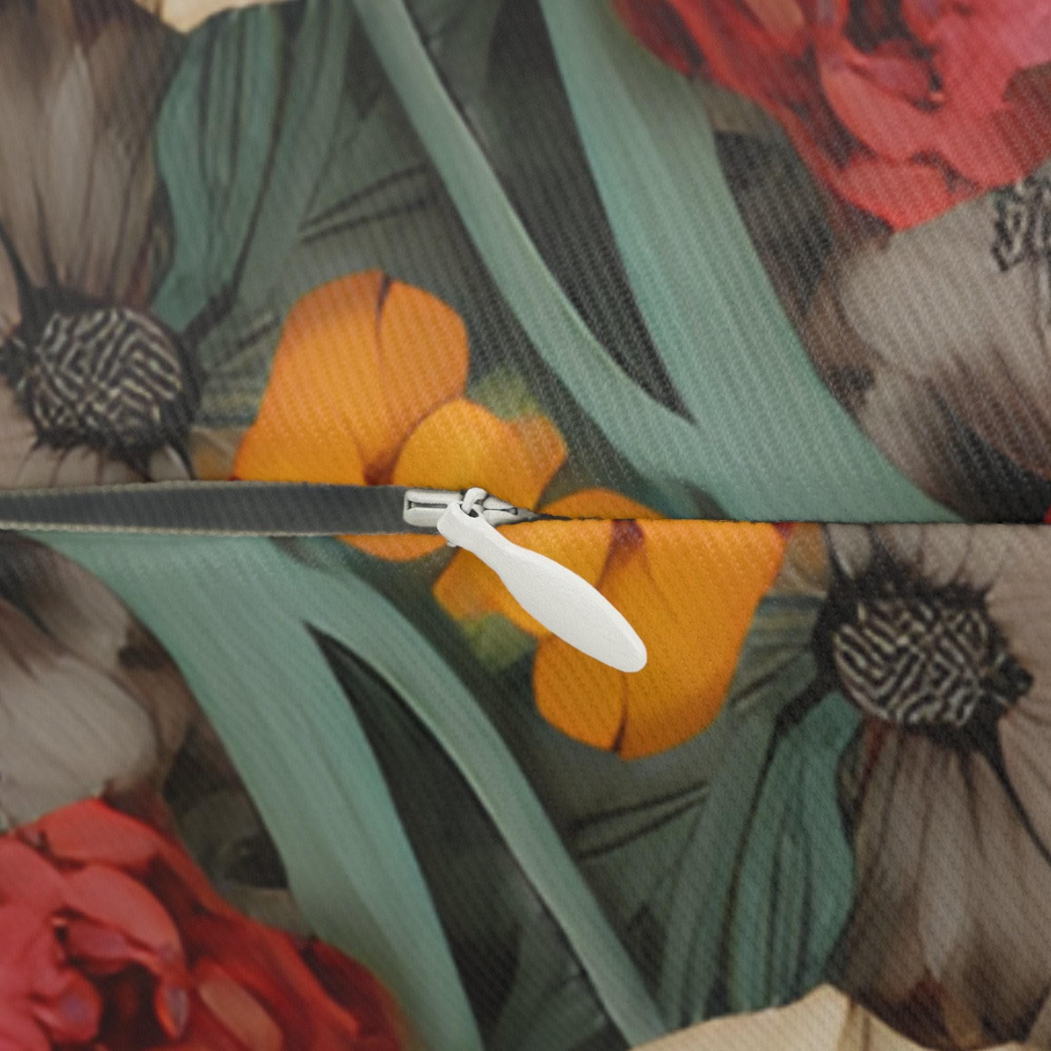 Fall Wildflower Lumbar Pillow: Vintage Boho Style Throw Pillow (20 x 14 inch)