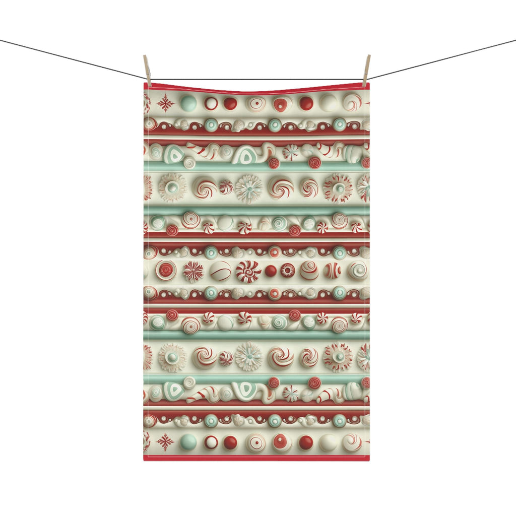 Holiday Candy Tea Towel – Festive Christmas Kitchen Linen